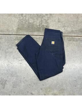 vintage carhartt faded navy relaxed fit cargo pants size 30 x 30